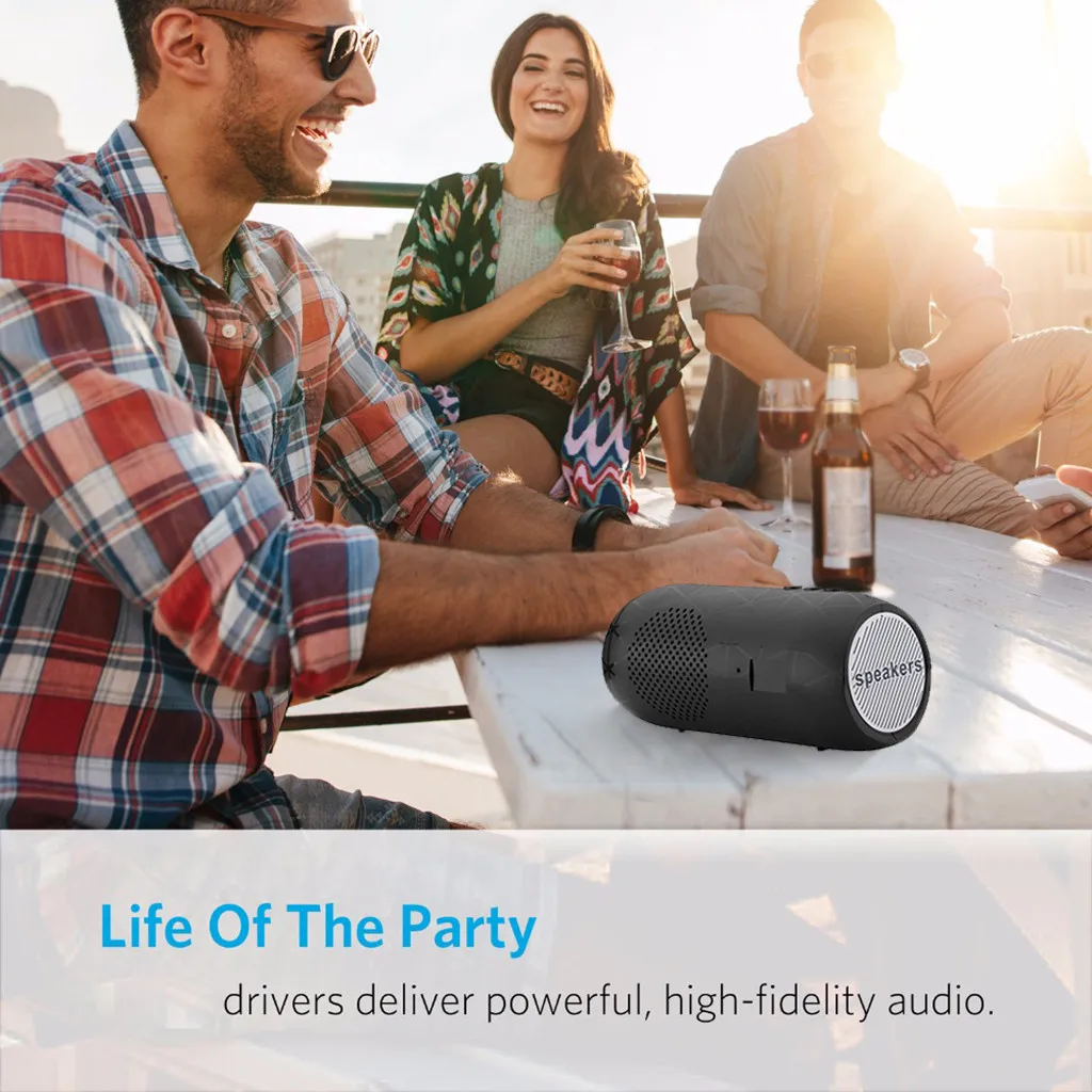 HIPERDEL Bluetooth динамик беспроводной портативный HIFI стерео звуковая панель сабвуфер