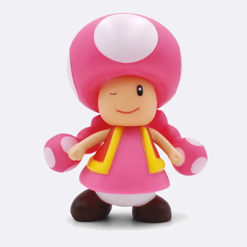 toadette 13 см Super Mario Bros Bowser Luigi Koopa Йоши Марио уарио производитель Odyssey Donkey Kong Toad ПВХ Фигурки Модели кукол игрушки - Цвет: toadette