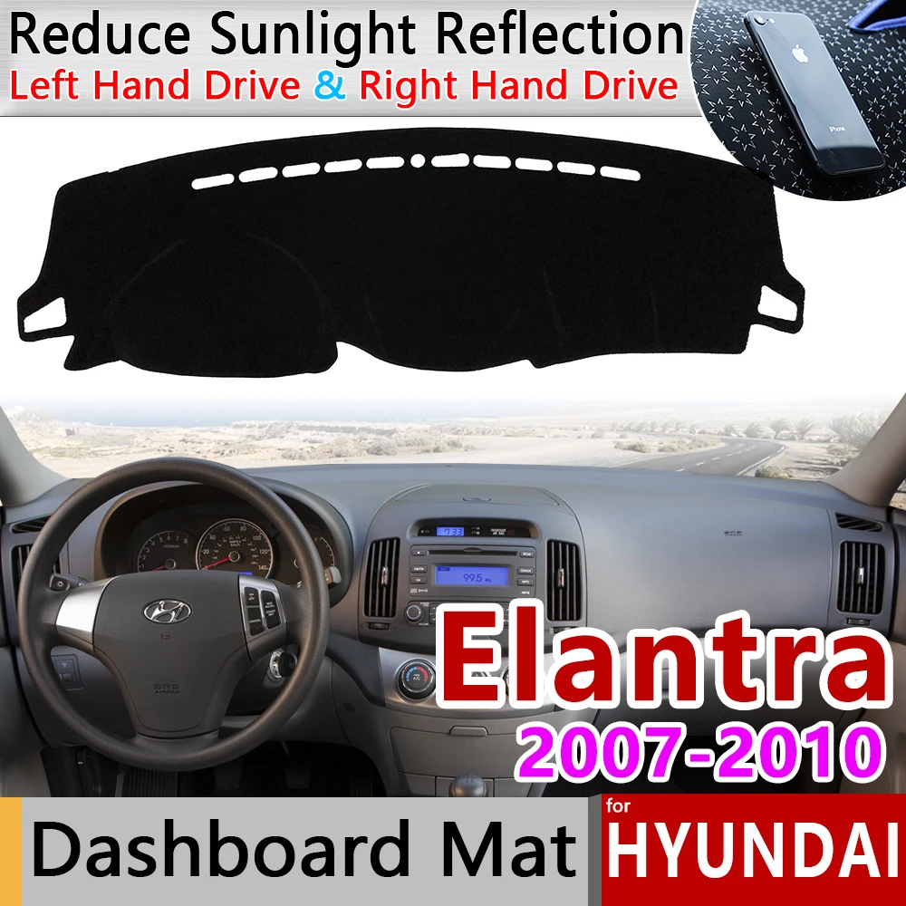 Для hyundai Elantra 2007 2008 2009 2010 HD Avante I30 Противоскользящий коврик на приборную панель