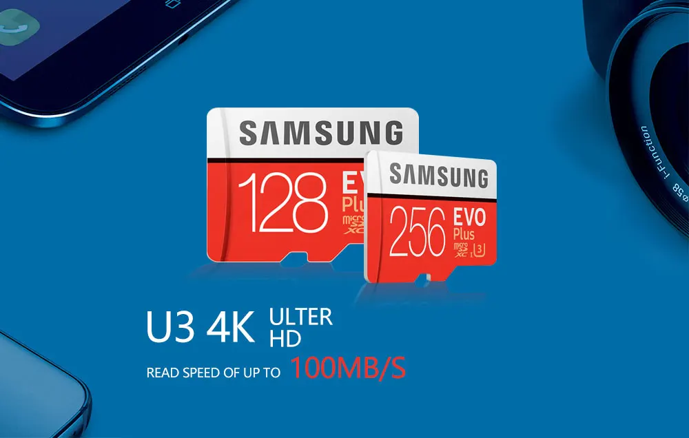 SAMSUNG micro sd карта памяти micro sd карты 32 Гб 64 Гб 128 ГБ 256 ГБ EVO+ carte sd TF Транс Флэш карта Mikro для go pro