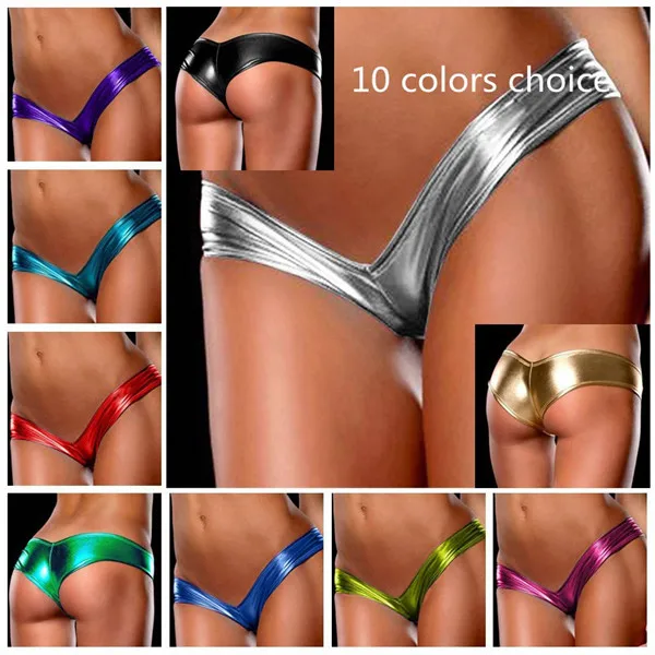 Новинка 10 цветов эластичное сексуальное нижнее белье из латекса женские стринги