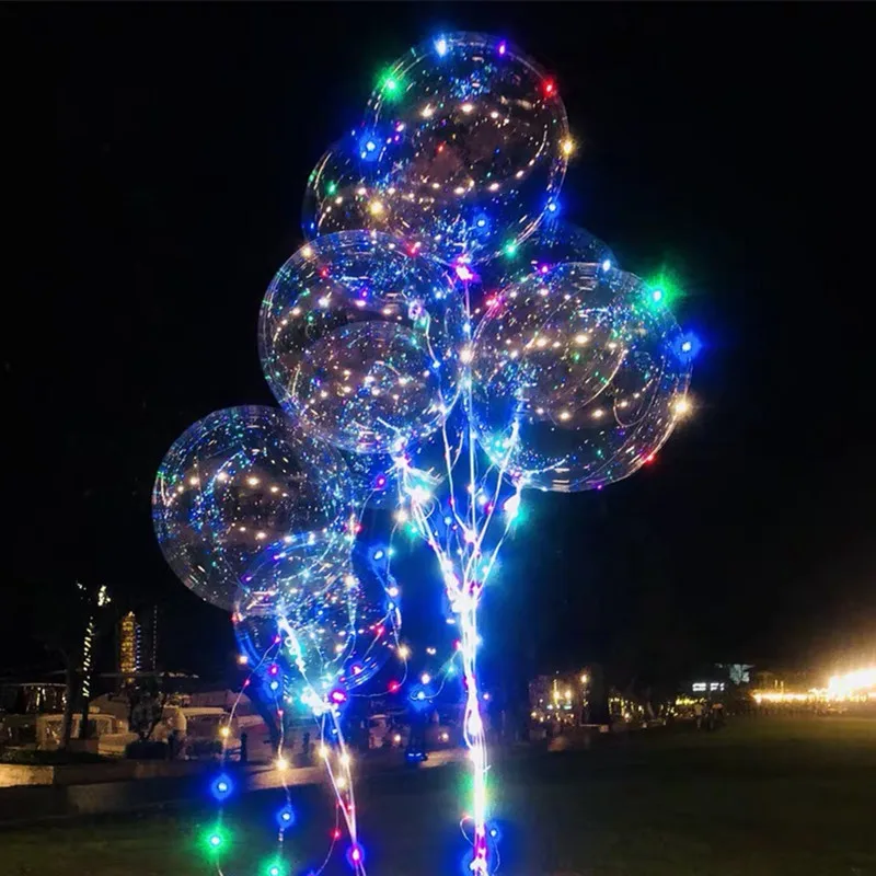 

Светящийся светодиодный воздушный шар, 18 дюймов, 24 дюйма, прозрачный Круглый пузырь, украшение для дня рождения, свадьбы, светодиодные шары, ...