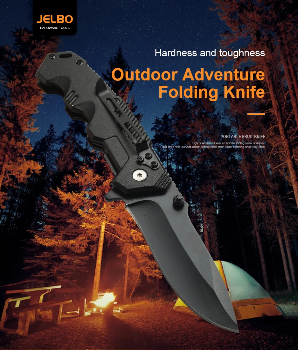 JelBo 2 Sizes Non-slip Karambit knife Folding Pocket Knife Sharp Blade Tactical Knife For Outdoor Hunting Camping Survival