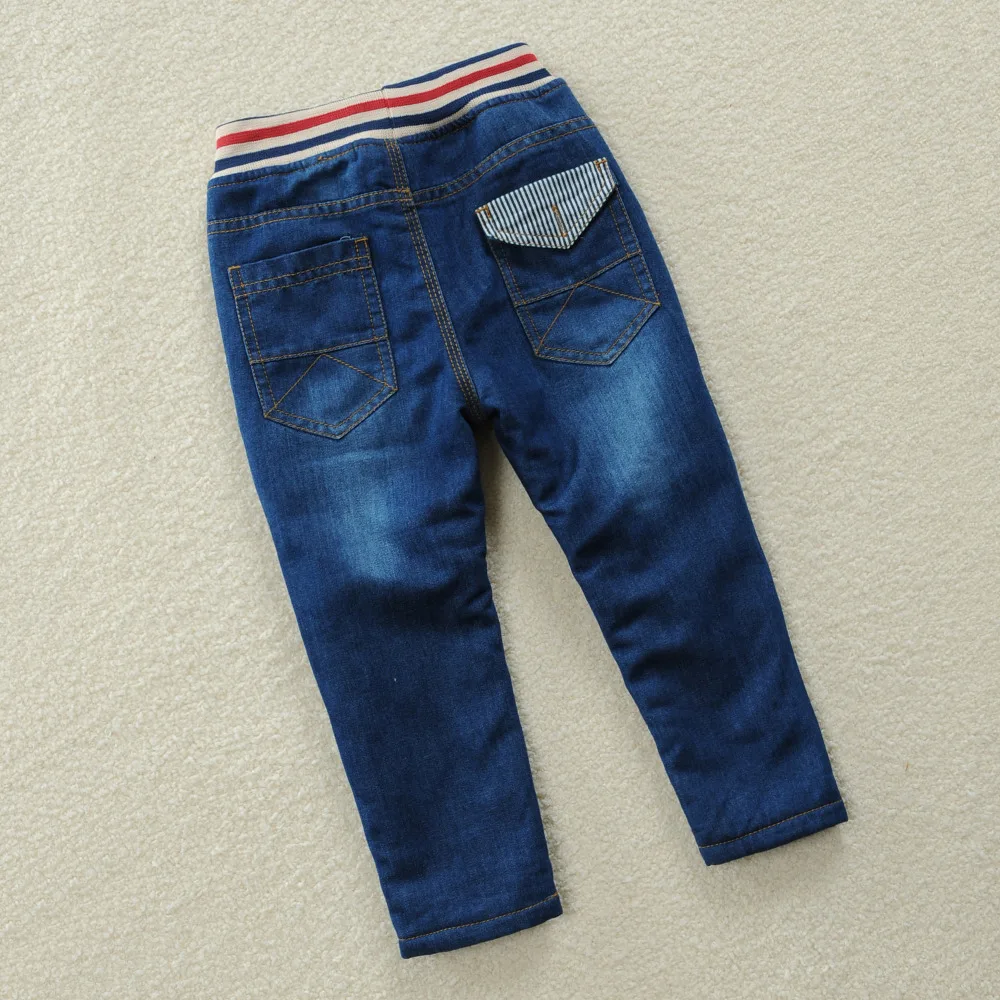 Зимние плотные штаны для мальчиков новые модные высококачественные детские брюки девочек однотонные синие