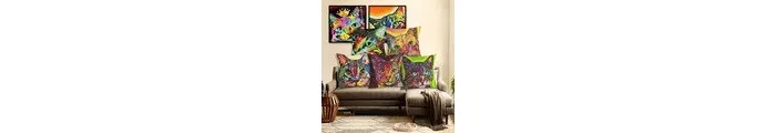 С рисунком кота из мультфильма накидки на подушки, зеленый растение для украшения дома 30x50 декоративная бежевого цвета льняная Подушка Чехол