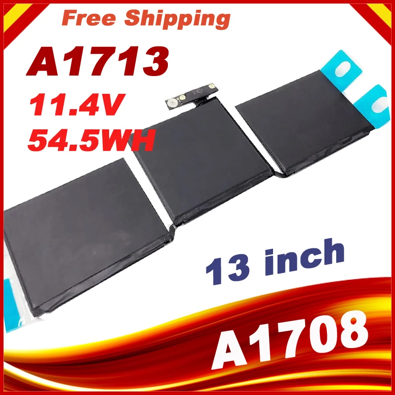 Аккумулятор A1713 для ноутбука Apple MacBook Pro 13 ''A1708 2016 MLL42CH/A MLUQ2CH/A|Аккумуляторы