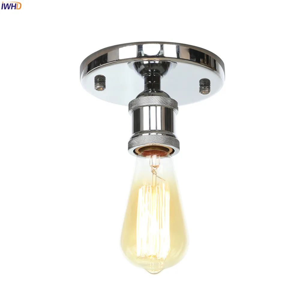 IWHD Plafondlamp Серебристые винтажные потолочные светильники для кухни крыльца лофт