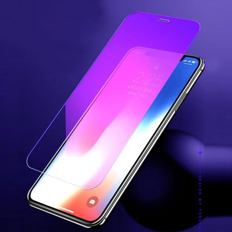 EXUNTON Защитное стекло для экрана Apple iPhone XR XS макс. закаленное анти синяя пленка 9 H Max