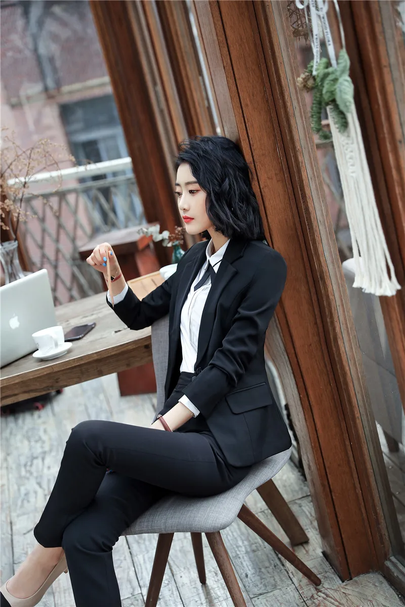 Униформа дизайн Профессиональный формальный брючный костюм с курткой и брюками