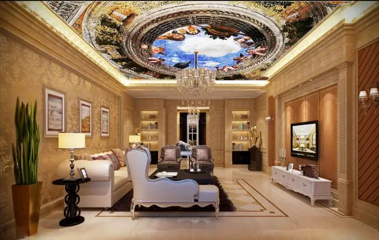 

Настенные 3D-обои в виде ангела в европейском стиле, потолочные фрески для гостиной, гостиной, домашний декор