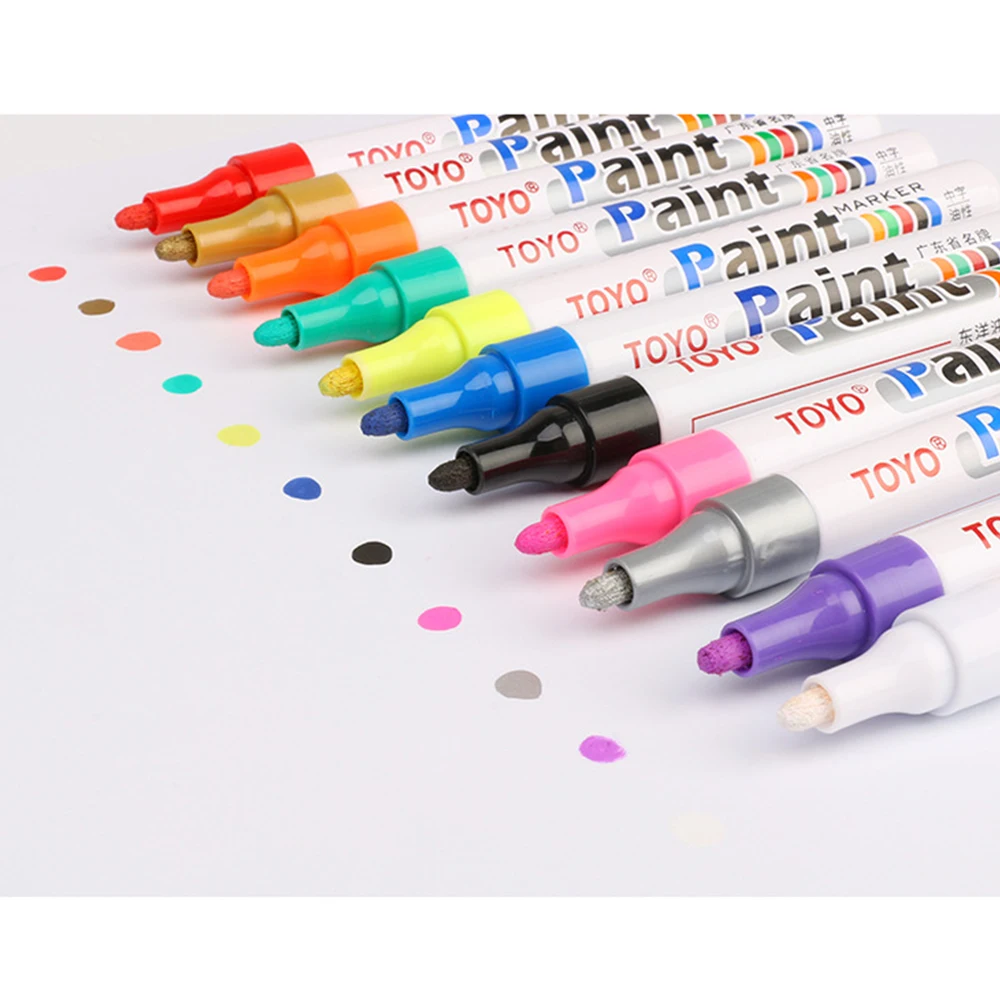 Маркер Перманентный металлический с флуоресцентными цветами 2 шт. | Игрушки и