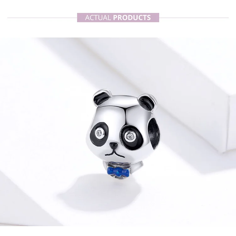 fit Pandora Bracelet Silver 925 Original Cute Flower Elephant Dog Bear Beads S925 Panda Peacock Dolphin Charms Jewelry Making