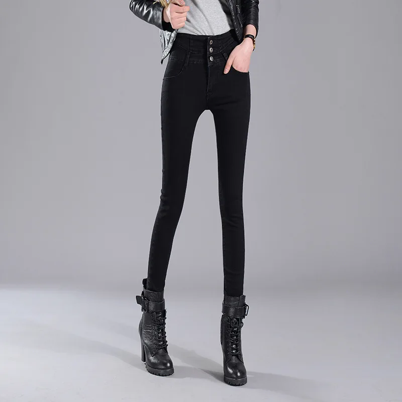 2019 Весна Новый стиль корейский высокая Талия двубортный деним школьницы