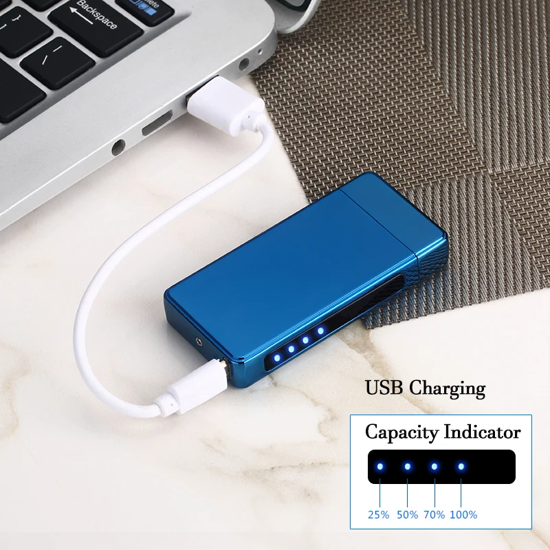 Индукционная двойная импульсная дуга usb зажигалка ветрозащищенная беспламенный
