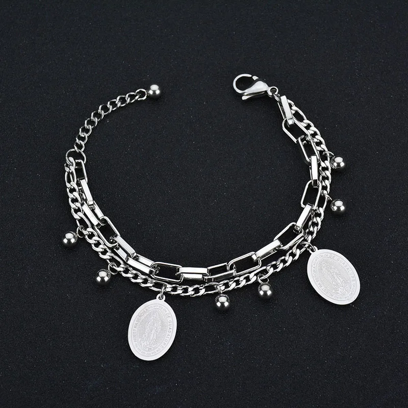 Амулеты кристианские украшения Девы Марии бусины золотистого цвета браслеты из