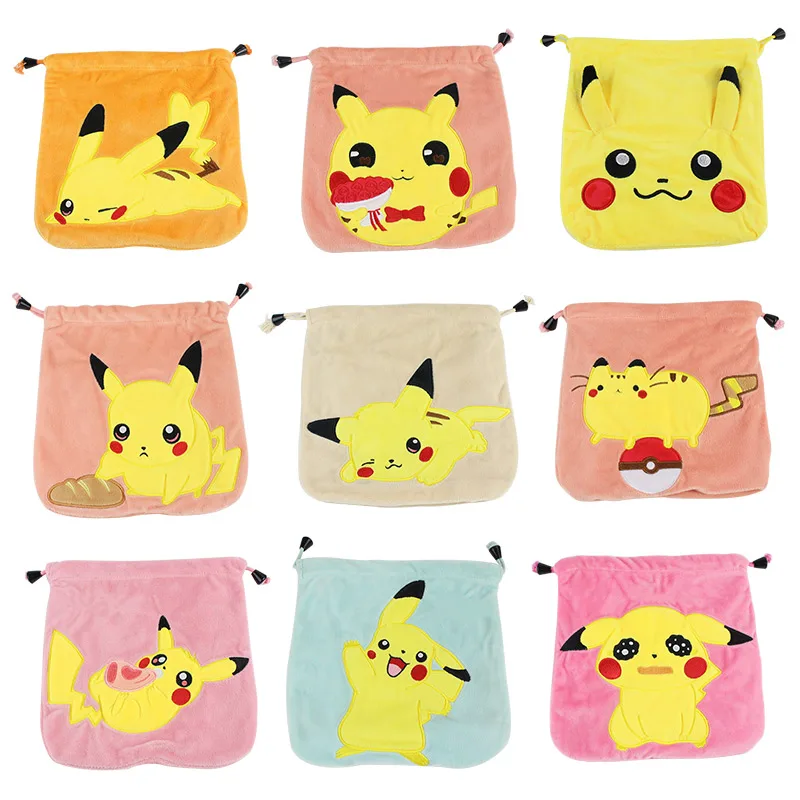 20*22 см Kawaii мяч сумка Bulbasaur плюшевая сумка для хранения Squirte Charmander Регулируемая сумка аниме мультфильм подарок для детей