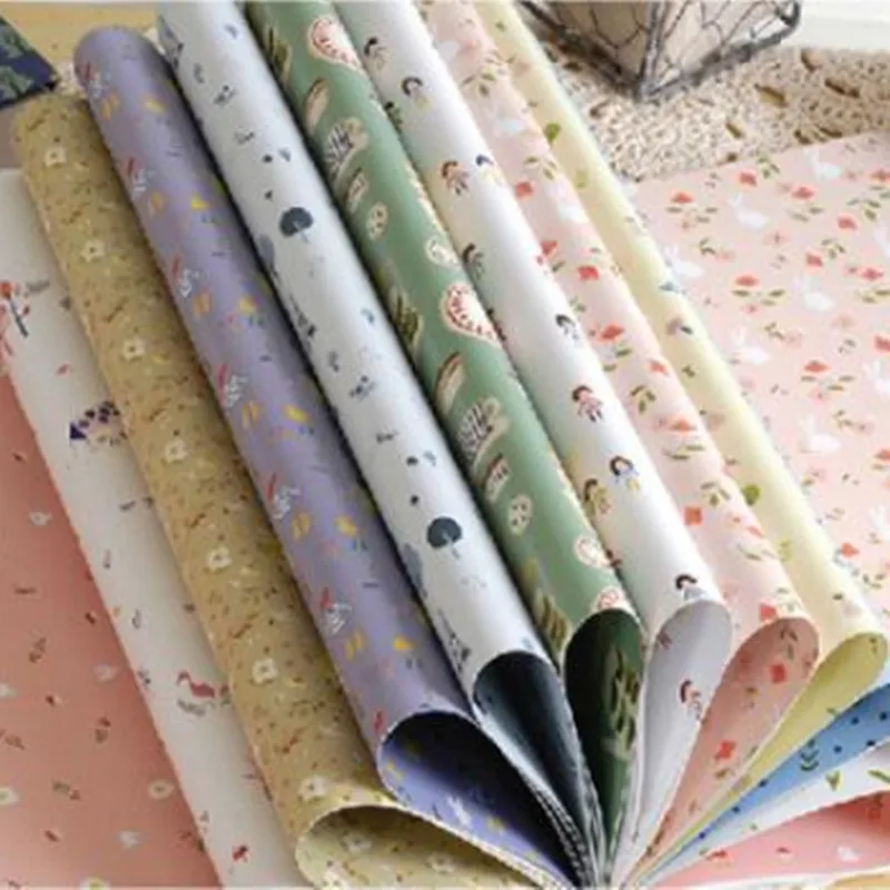 24 шт./лот смешанный узор сделай сам Подарочная книга оберточная бумага для