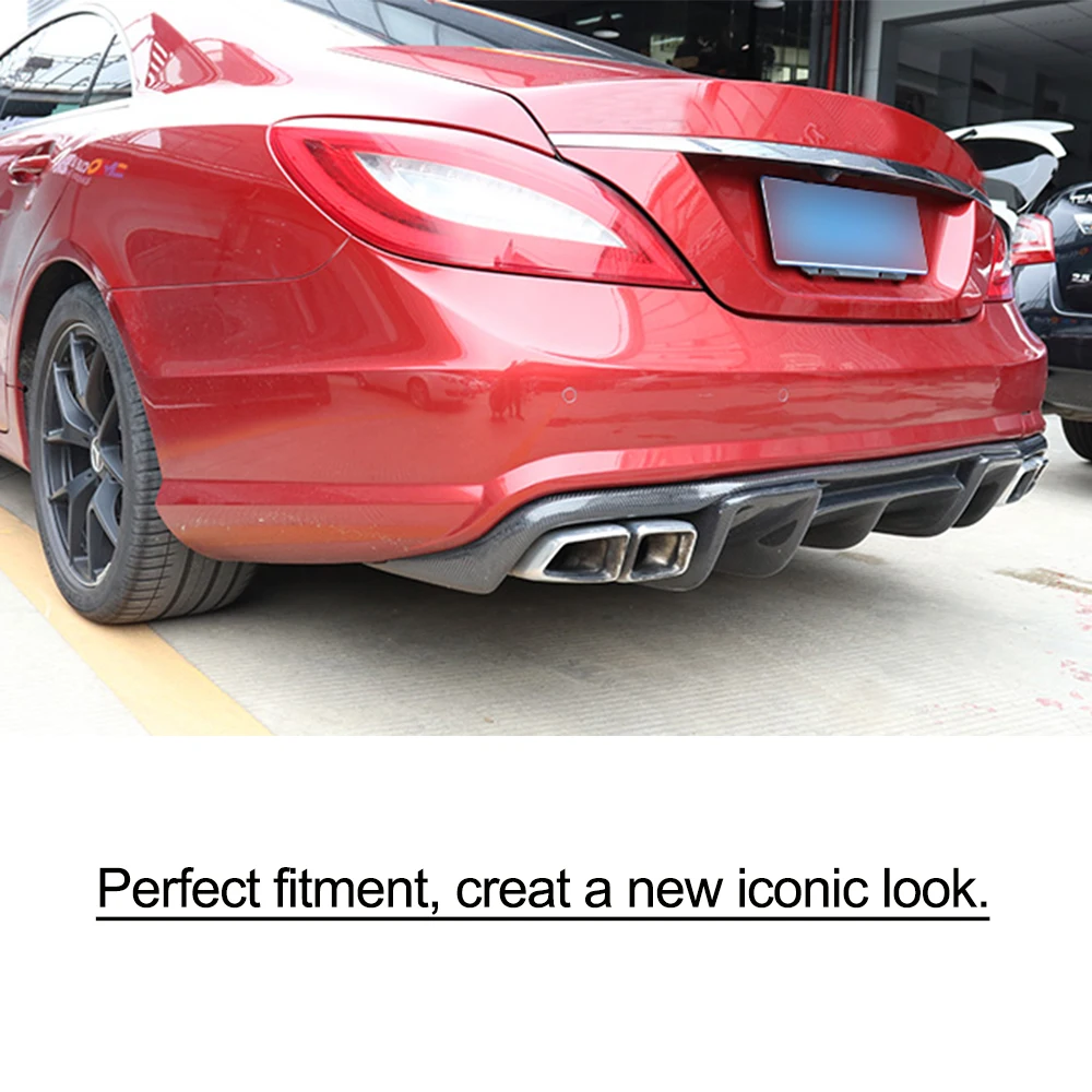 Для W218 углеродного волокна авто задний бампер диффузор спойлер для Mercedes Benz W218 CLS350 CLS63 AMG 2012