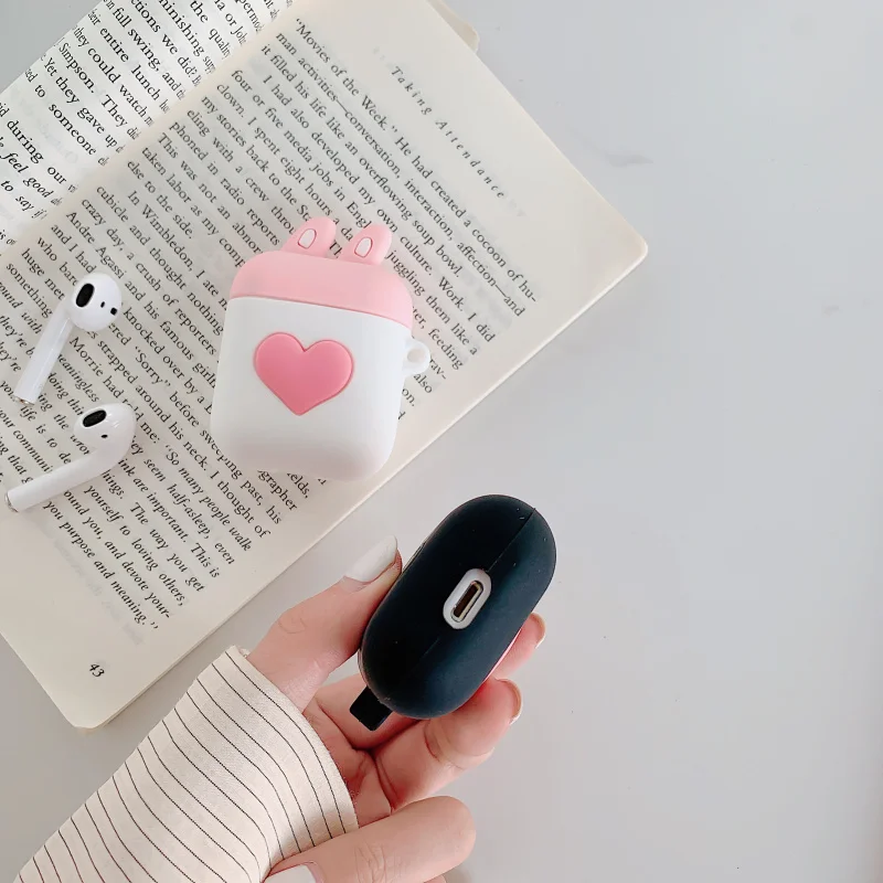 Чехол для наушников с 3D милым единорогом для Airpods 2 чехол силиконовый защитный чехол для Apple Airpods 1 чехол Аксессуары для ключей
