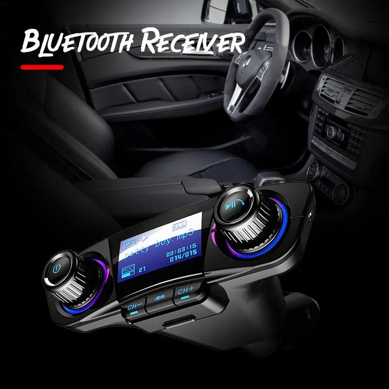 Universal Автомобильный MP3-плеер FM передатчик многофункциональный Bluetooth приемник Поддержка U диск/TF карта автомобильное зарядное устройство автомобильный прикуриватель - Тип штекера: Universal