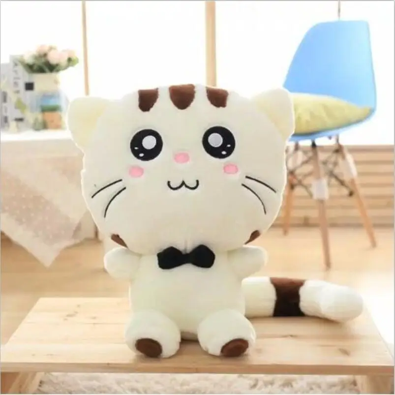 1 шт. 40 см Милая улыбающаяся кошка с большим лицом мягкие плюшевые игрушки куклы