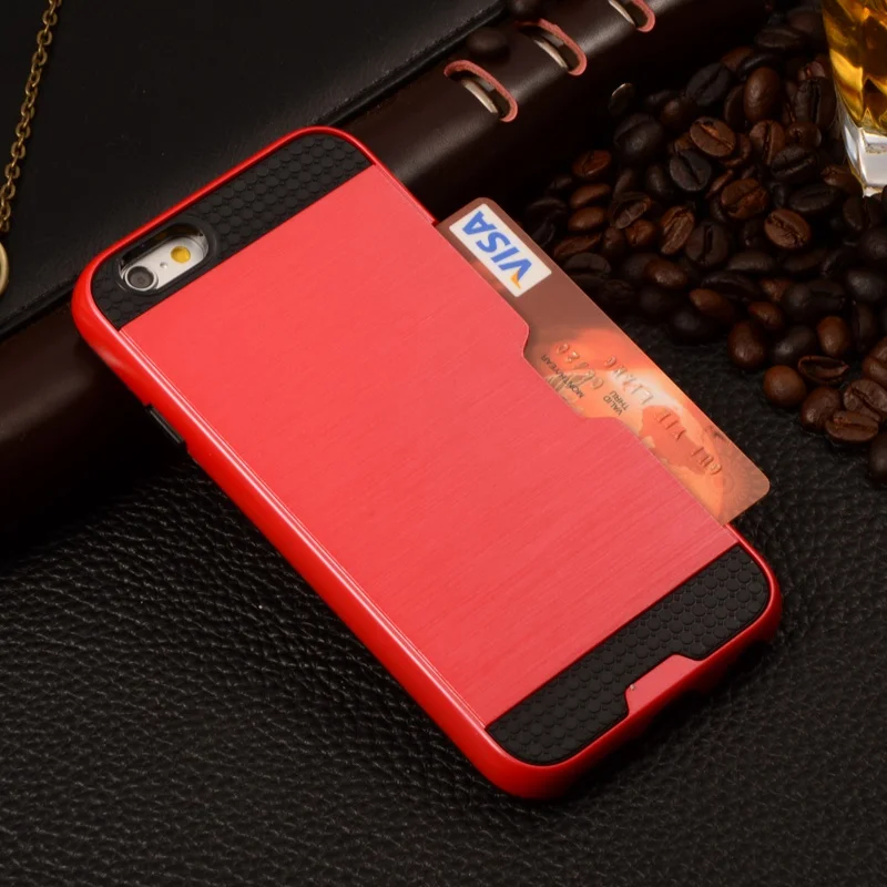 Гибридный Тонкий чехол для кредитных карт iPhone 5 5S SE 6 6s 7 Plus |