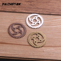 6pcs 3140mm three color vintage metal zinc alloy steampunk big gear charms fit jewelry pendant charms makings