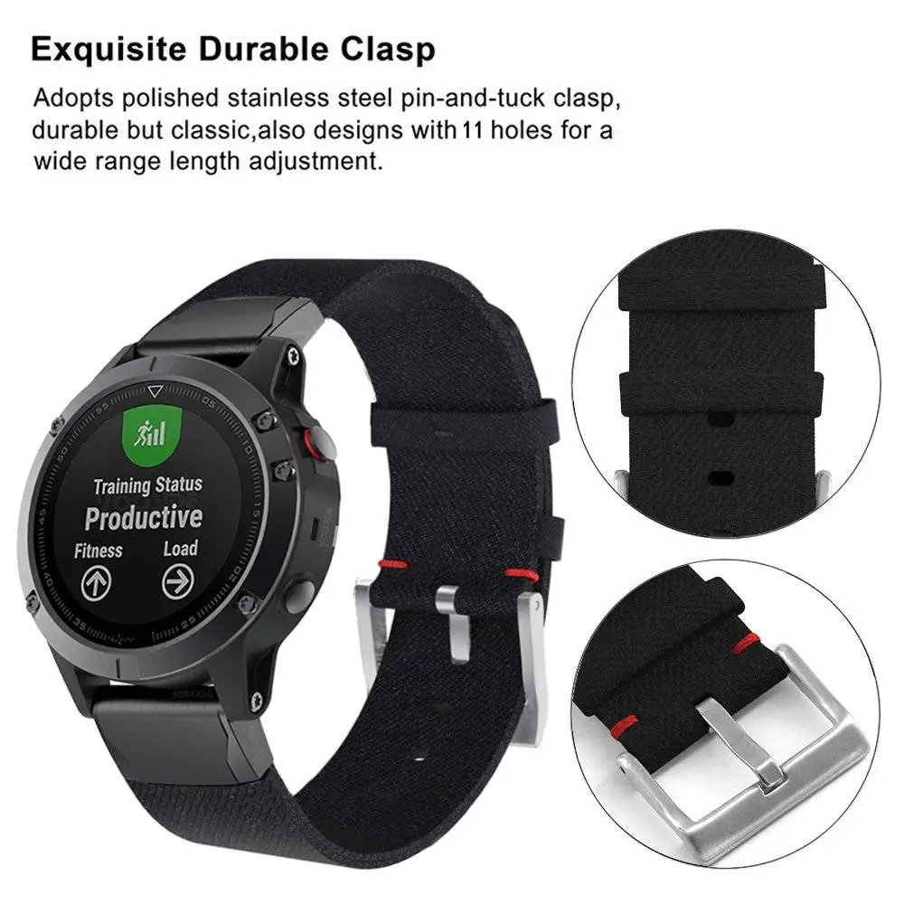 YOOSIDE ДЛЯ Fenix 5X/5X Plus Quick Fit Sweatproof 26 мм нейлоновый сменный ремешок для Garmin Fenix 3/D2 Charlie/Descent Mk1