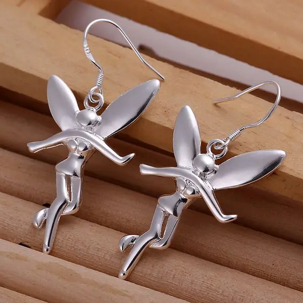 Женские сережки angel CE304 # с серебряным покрытием известный бренд мужские висячие