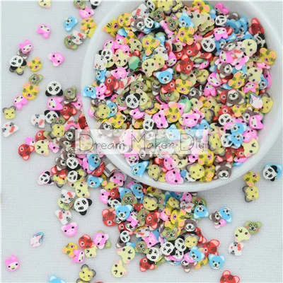 50 г/лот полимерная Горячая глина Fimo разбрызгивает животных Медведь Панда лягушка для рукоделия, сделай сам