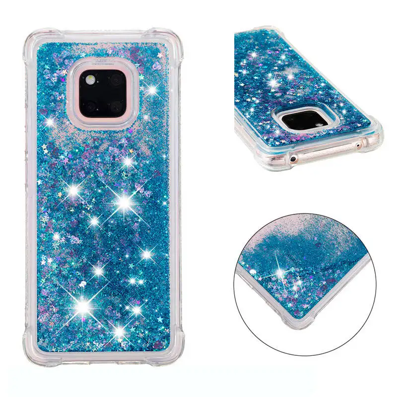 Для Huawei P20 Pro Mate 20 Lite 10 Dynamic Liquid Quicksand Bling Diamond блестящий чехол для P8 P9 2017 P Smart Cover |