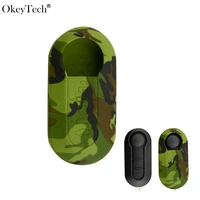 okeytech 3 buttons soft silicone car key cover case fit for fiat 500 key cover blank fob shell auto parts car accessories