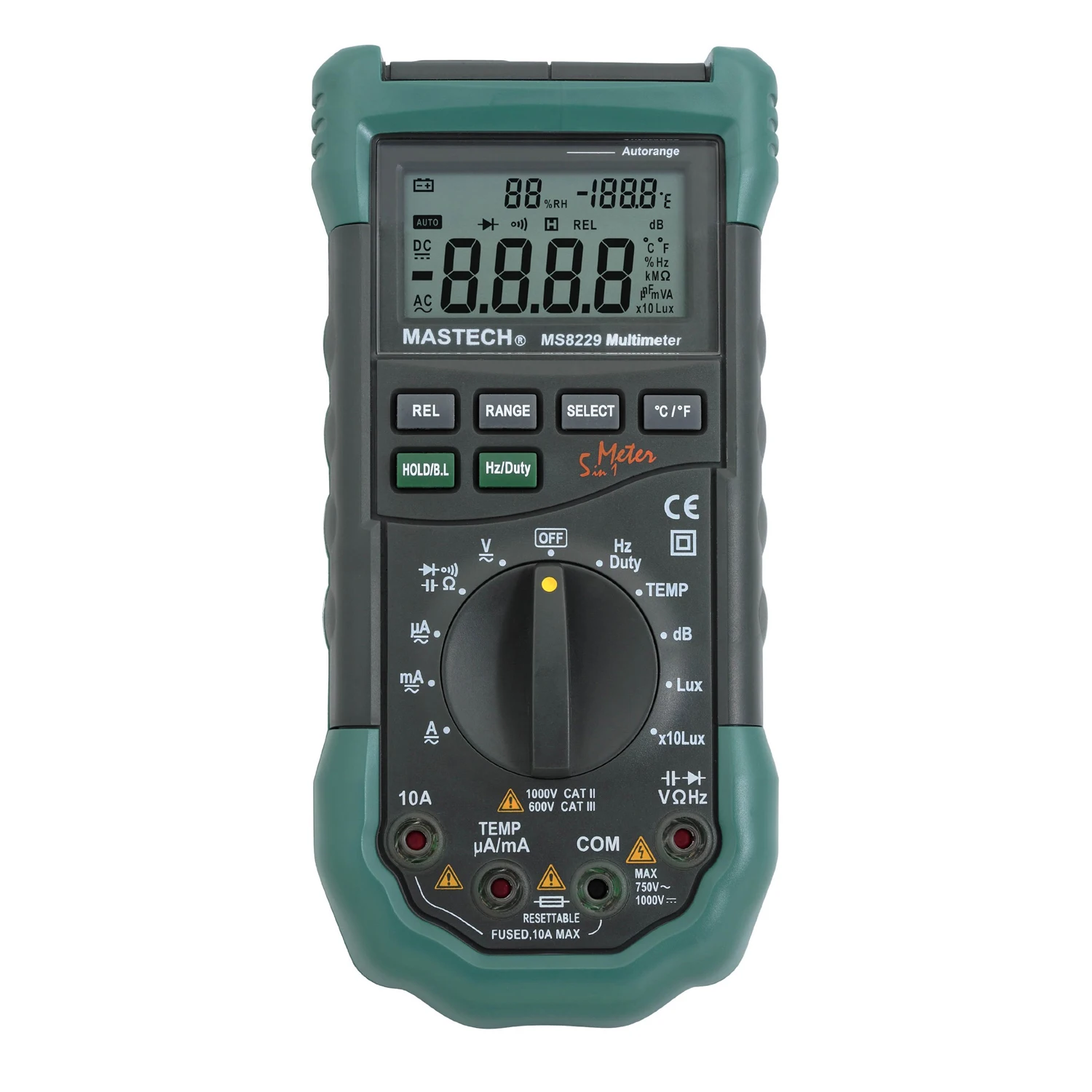 Wsfs Горячая MASTECH MS8229 авто-диапазон 5 в 1 Многофункциональный цифровой мультиметр |