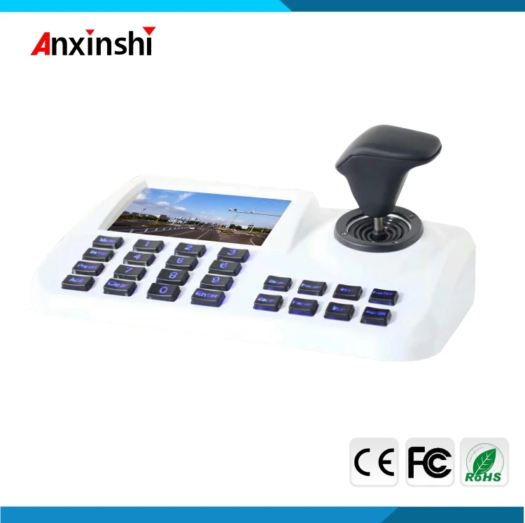 Сетевой контроллер PTZ для IP камеры ONVIF 3D Джойстик с клавиатурой 5 дюймовый