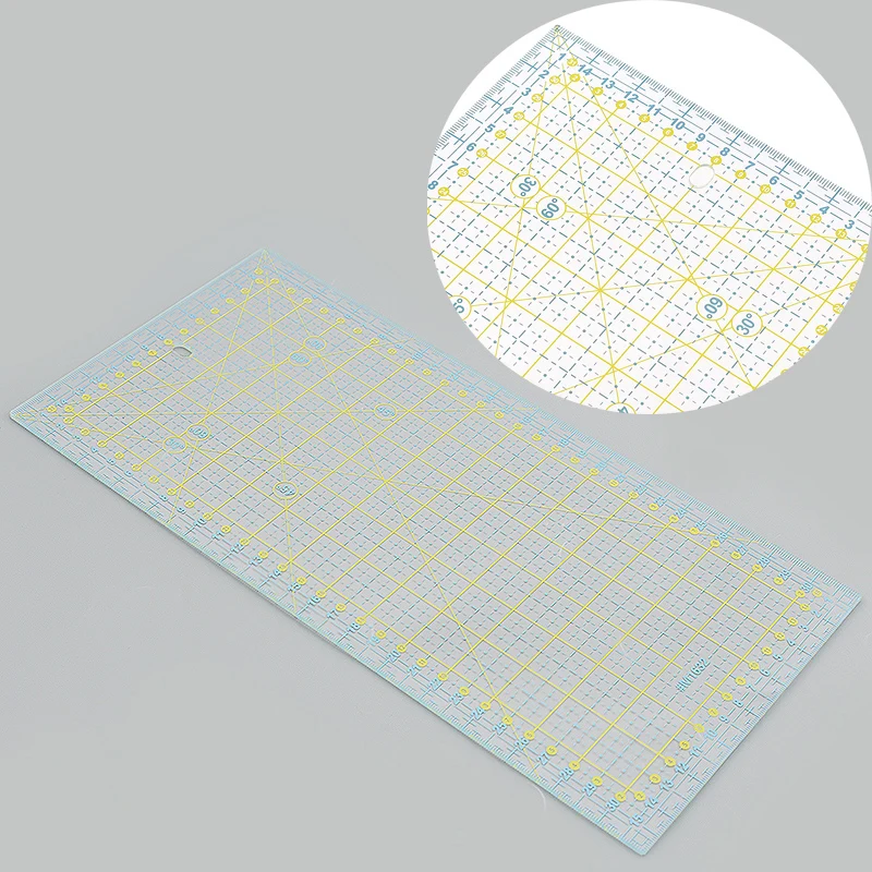 

Новинка 15x30 см Акриловая линейка для лоскутного шитья рукоделие инструменты для шитья иглы линейка для швов для квилтинга лоскутного шитья ...