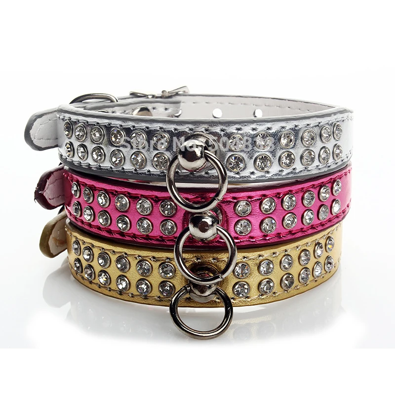 

Алмазный собачий ошейник Blingbling Pu собачий ошейник Стразы S M L 3 цвета