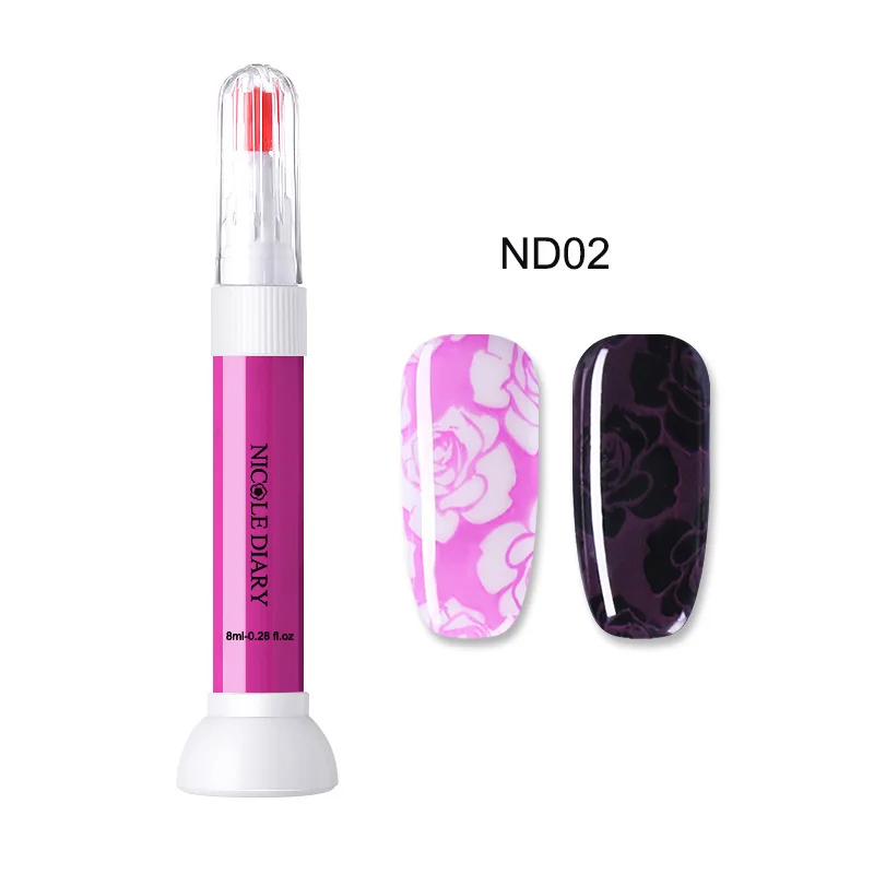 8ml ND02 NICOLE DIARY 9 мл стемпинг ногтей покрытие лак красочный дизайн ногтей пластина печать лак оболочка лак для ногтей - Цвет: 8ml ND02