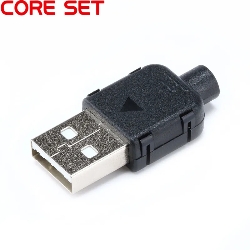 100 комплектов сделай сам разъем USB 2 0 штекер типа А 4 штырька сборный адаптер