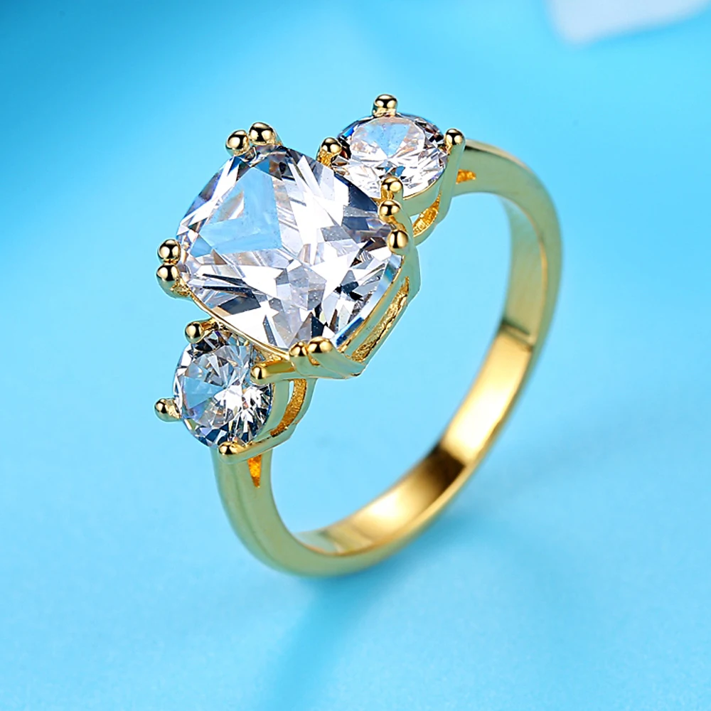 Silver Ring silver 925 Fashion jewelry gift for woman luxury Gold Color IFZHOAJV | Украшения и аксессуары