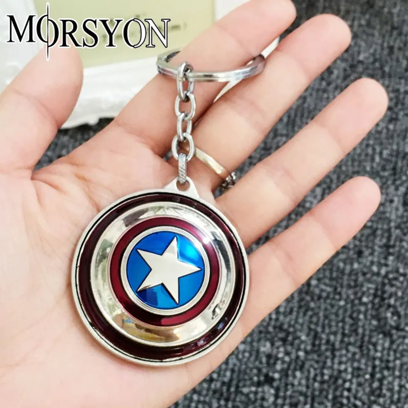 Супер герой Капитан Америка щит брелок повернуть Мстители Подвеска мультфильм