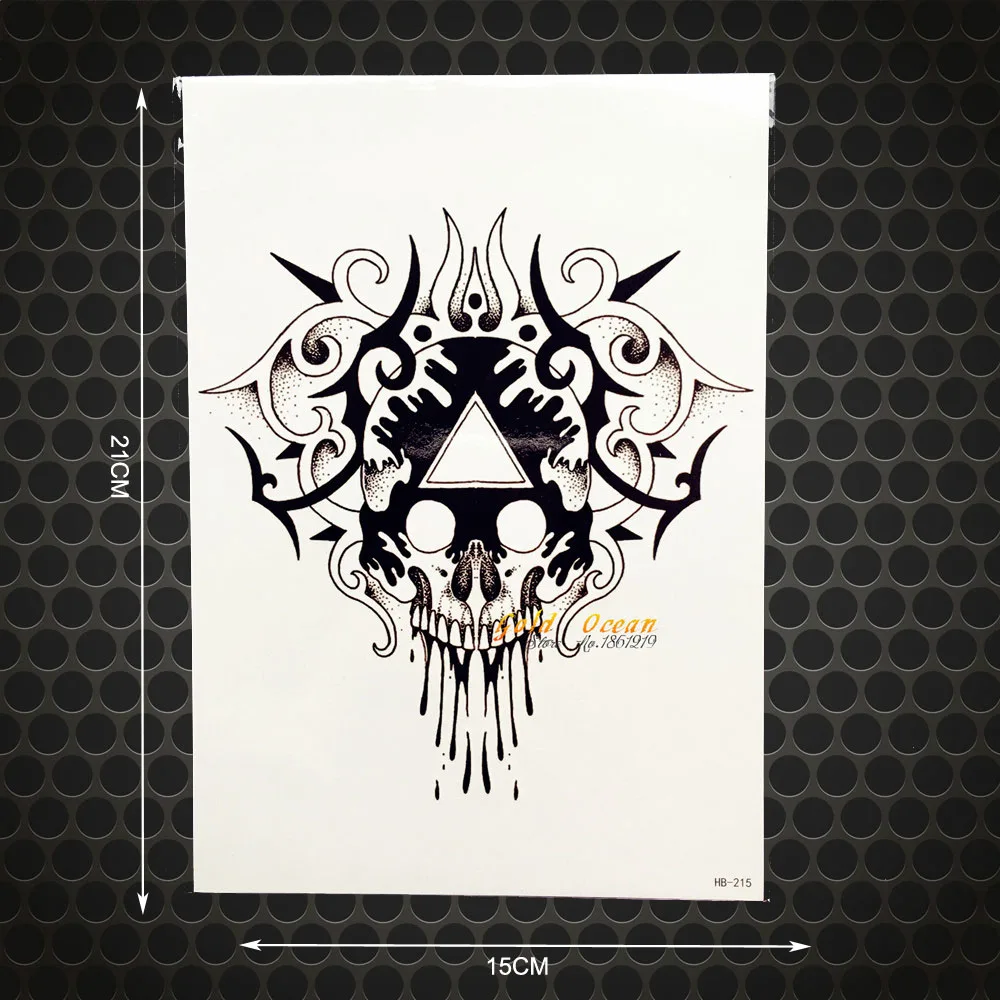 1 шт. чёрная Татуировка дьявола Деймона поддельные водонепроницаемые Тотем для