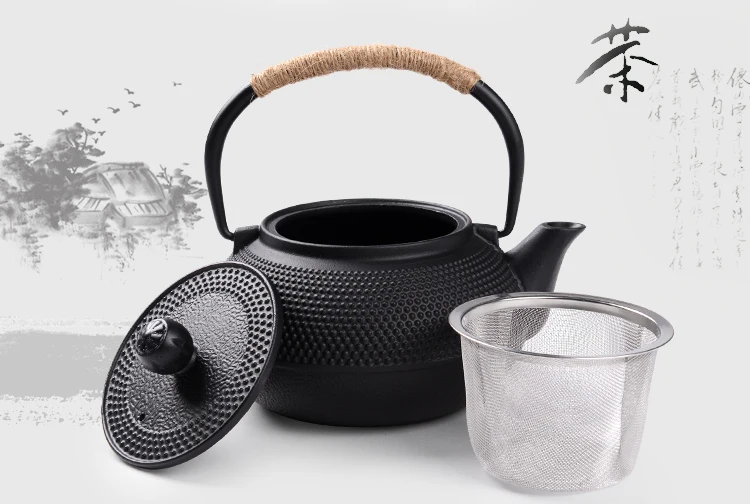 Чайник чайный из чугуна в японском стиле 900 мл|tetsubin teapot|tea potiron kettle |