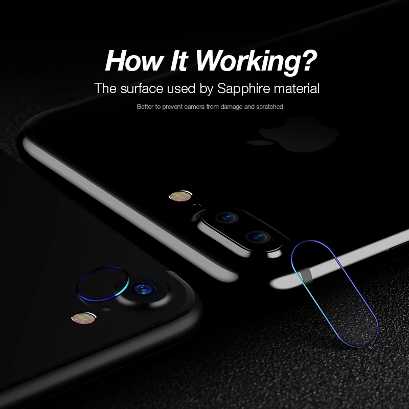 Закаленное стекло для объектива камеры iPhone 8 7 Plus прозрачная полная защита экрана