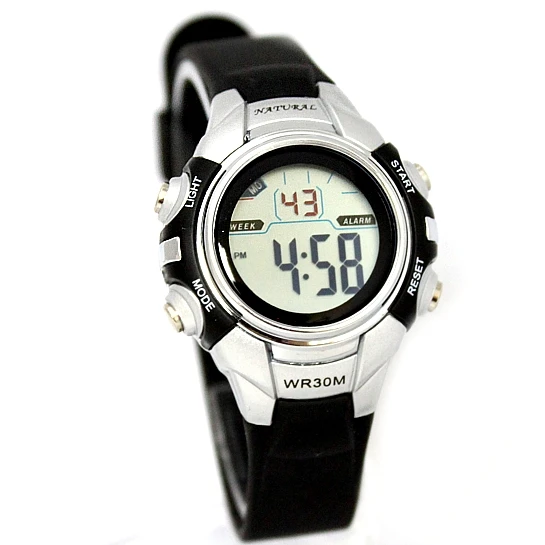 

ALEXIS PNP Matt Silver Watchcase Date Alarm BackLight Water Resist Digital Watch For Girls Boys DW121M