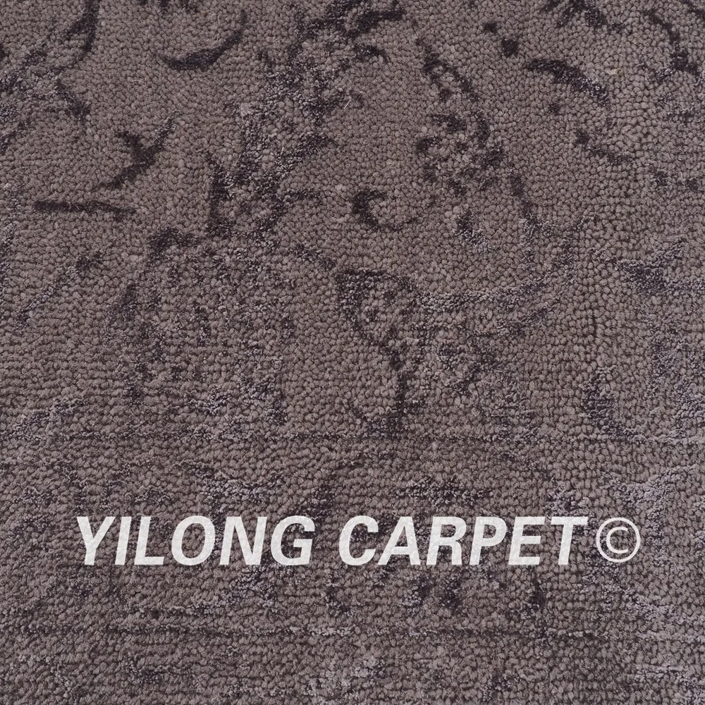 YILONG 5 'x 8' ручная работа искусственная кожа новый дизайн темные цветы с узлом
