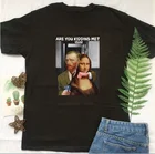 Рубашка с абстрактным рисунком Моны Лизы, надписи да Винчи, Fashionshow-JF Вы шутите, Monalis, футболка с картиной
