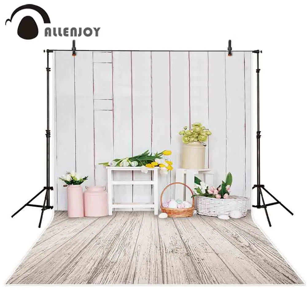 Фон для фотосъемки Allenjoy винтажный Пасхальный весенний декор яйца цветы