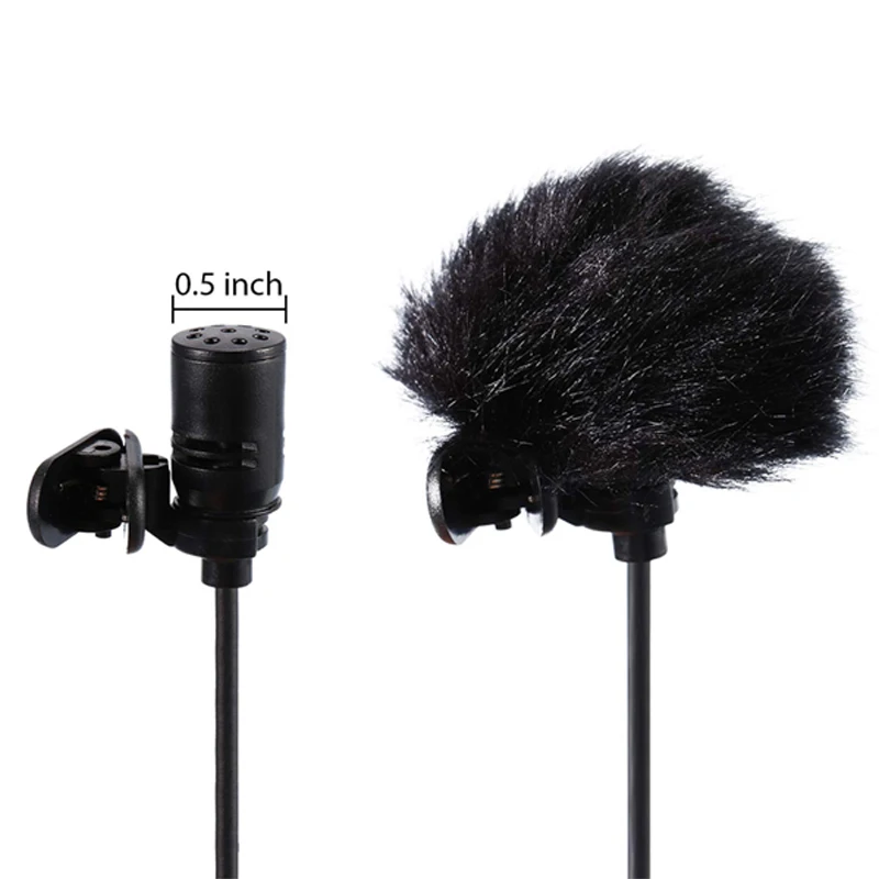 Универсальный мини размер отворот Lavalier микрофон пушистая муфта для лобового