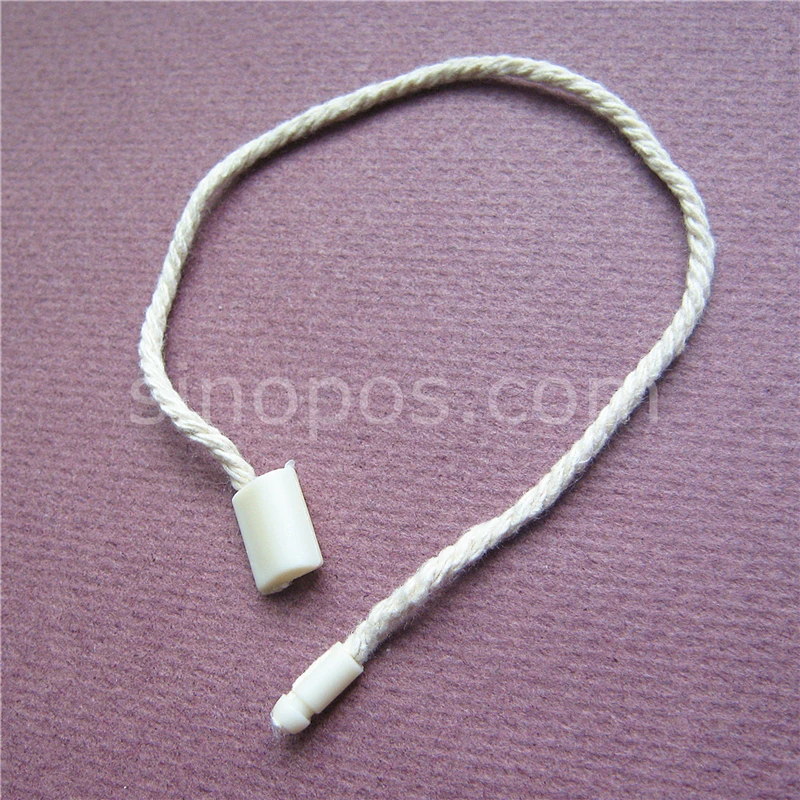 Качественная плотная хлопчатобумажная нить бежевая бирка с уплотнением