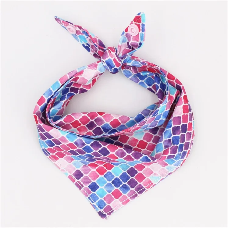 bandana Фиолетовый собачий ошейник с бантом, поводок и бандана, наборы для домашних животных, свадебные аксессуары для собак - Цвет: bandana